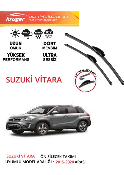 Suzuki Vitara 2015-2020 Arası Muz Silecek Takımı Araca Özel Orijinal Aparat fiyatları