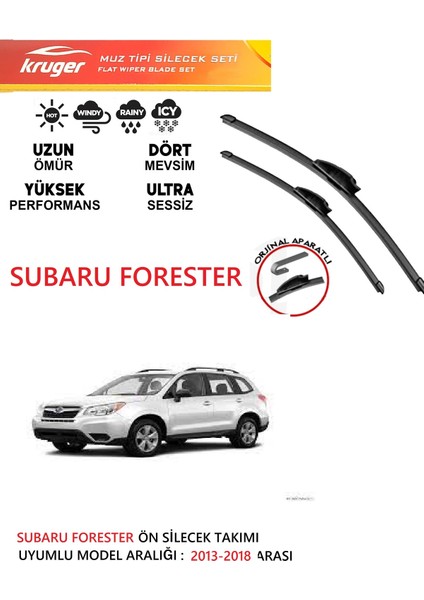 Subaru Forester 2013-2018 Arası Muz Silecek Takımı Araca Özel Orijinal Aparat