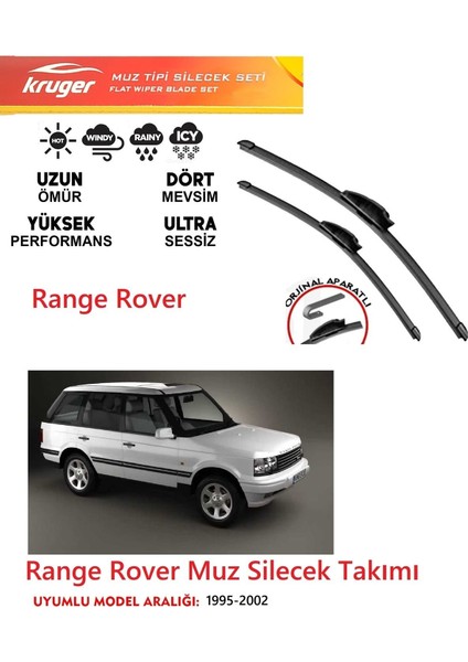 Range Rover 1995-2002 Arası Muz Silecek Takımı Araca Özel Orijinal Aparat