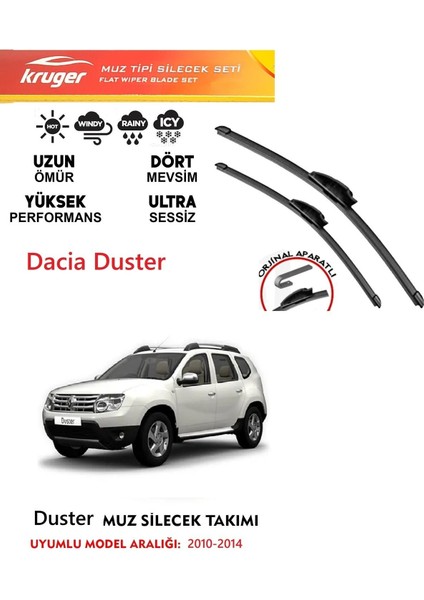 Dacia Duster 2010-2014 Arası Muz Silecek Takımı Araca Özel Orijinal Aparat