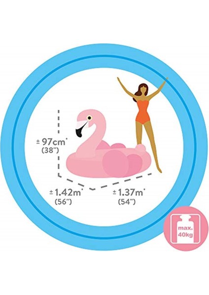 Tekno Trust Pompa Dahil Değildir Flamingo Binici 142X137X97 cm 57558