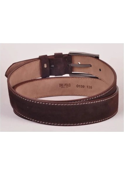 4,5 cm Kahve Nubuk Deri Kemer -0159 fiyatları