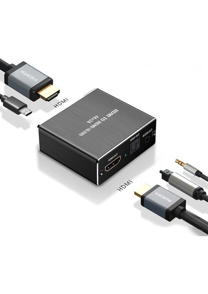 HDMI Ses Ayırıcı 4k*2k Hdmı'dan Optik Spdif Toslink HDMI 3,5 mm Ses Dönüştürücü 2ch 5.1ch 3 Ses Modu Audio Extractor