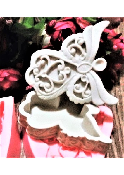 Mini Kelebek Kutu Silikon Kalıp K-202, Kokulu Taş Sabun Alçı Mum Kalıbı modelleri