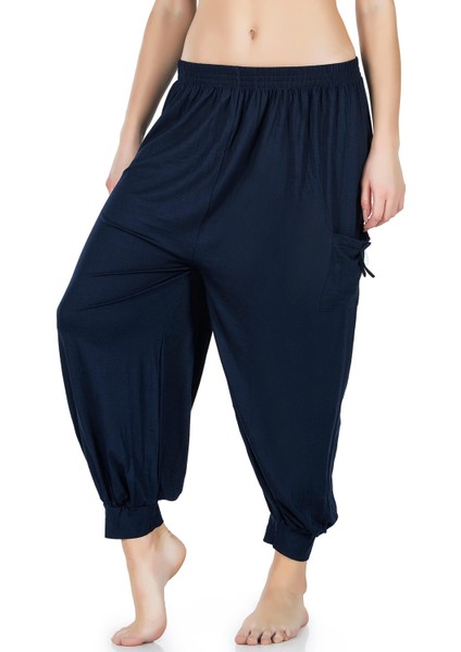 Derya Kurşun Lacivert Manşetli Şalvar 0527-LCVRT modelleri