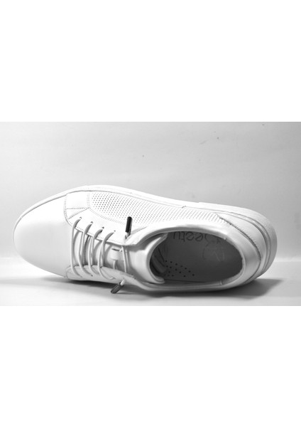 5277-1 Deri Gri & Beyaz Lastikli Kadın Casual Ayakkabı fırsatları