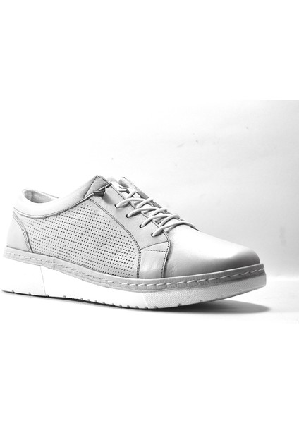 5277-1 Deri Gri & Beyaz Lastikli Kadın Casual Ayakkabı fiyatları