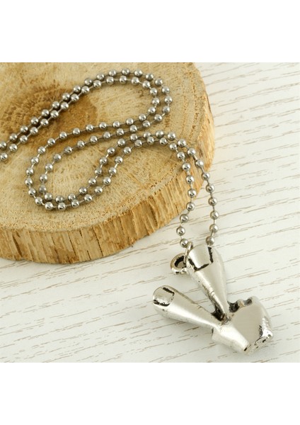 Okey Işaretli Metal Kolye