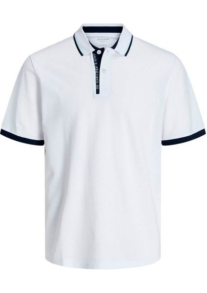 Erkek Polo Yaka T-Shirt Beyaz 12248442 Jjsteel Polo Ss