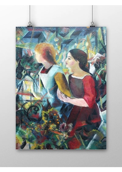 August Macke, Iki Kız Tablosu Sanat Posteri