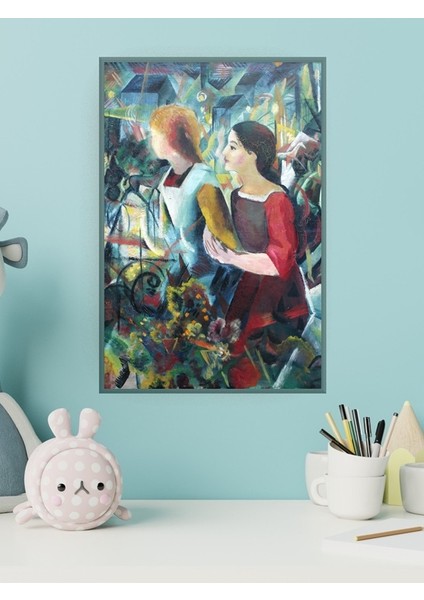 August Macke, Iki Kız Tablosu Sanat Posteri