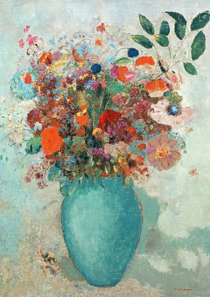 Odilon Redon, Vazoda Çiçekler Sanat Posteri