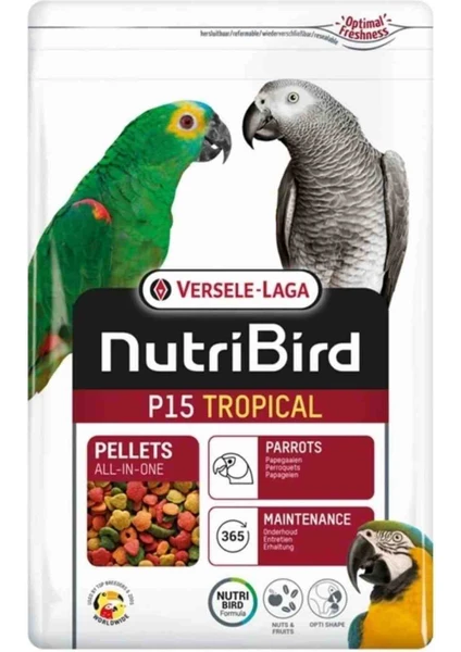 Versele Laga Nutribird P15 Tropikal Papağan Pelet Yem 1 kg