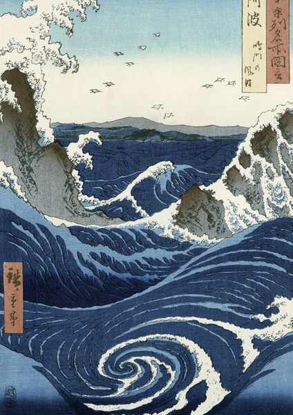 Utagawa Hiroshige, Naruto Girdapları Sanat Posteri