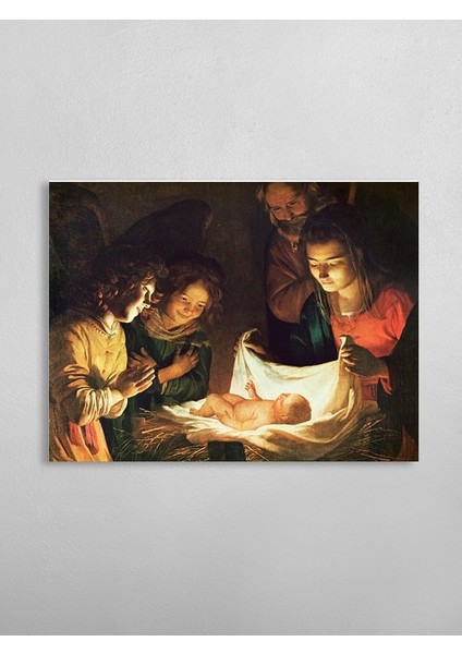 Gerrit Honthorst, Bebeğin Hayranlığı Sanat Posteri