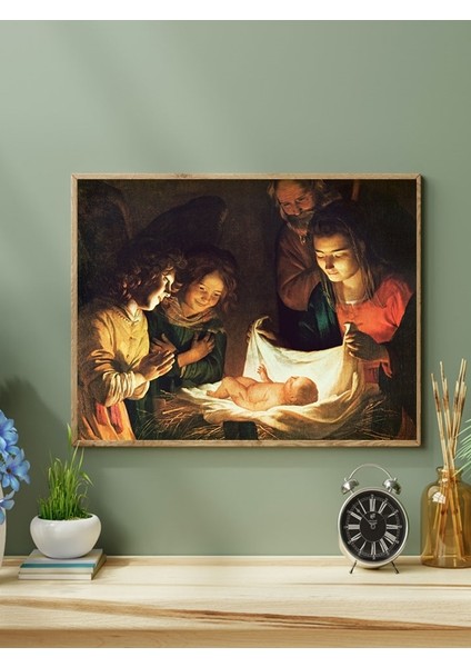 Gerrit Honthorst, Bebeğin Hayranlığı Sanat Posteri