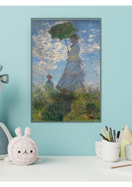 Claude Monet, Şemsiyeli Kadın Tablosu Sanat Posteri