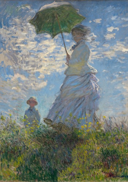 Claude Monet, Şemsiyeli Kadın Tablosu Sanat Posteri