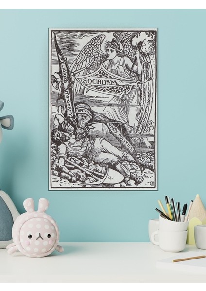 Walter Crane, Kapitalist Vampir Tablosu Sanat Posteri
