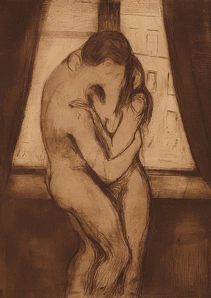 Edvard Munch, Öpücük Tablosu Sanat Posteri
