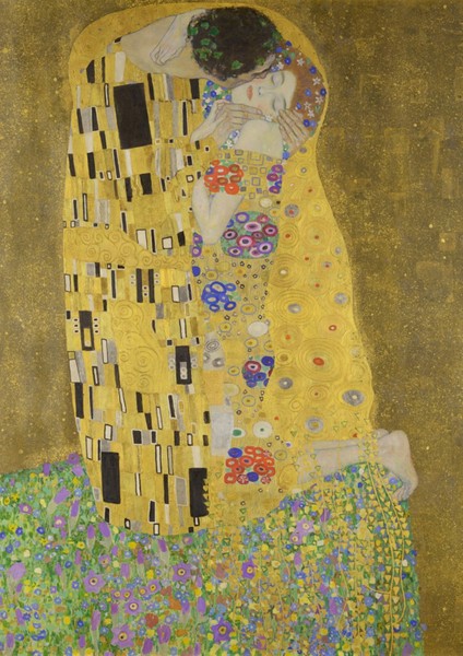 Poster City Gustav Klimt, Öpücük Tablosu Sanat Posteri