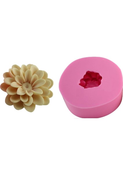 6,6cm Dahlia Çiçek Yıldız Çiçeği Silikon Kalıp K-1290, Kokulu Taş Sabun Alçı Mum Kalıbı fiyatları