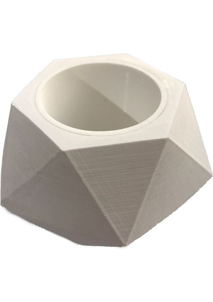 10CM Geometrik Saksı Silikon Kalıp K-1285, Kokulu Taş Sabun Alçı Mum Kalıbı
