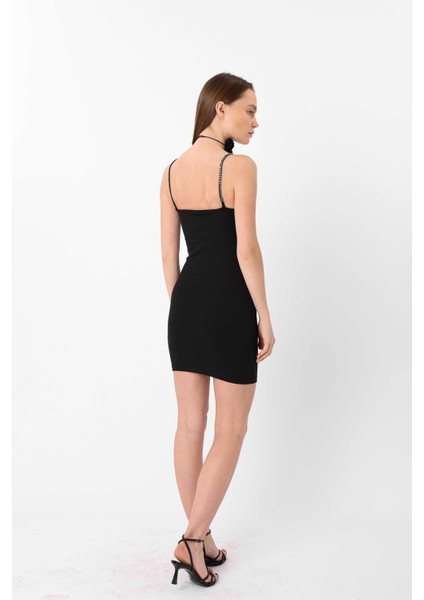 Kadın Askısı Taş Baskılı Mini Elbise, Kısa Gece Elbisesi modelleri