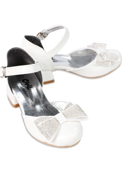 Kız Çocuk Babet 33-37 Numara Beyaz fırsatları