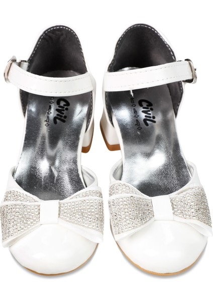 Kız Çocuk Babet 33-37 Numara Beyaz indirimleri