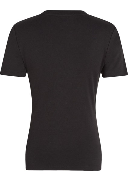 Bisiklet Yaka Düz Siyah Kadın T-Shirt New Slım Cody C-Nk Ss modelleri