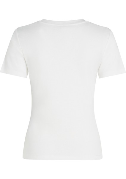 Bisiklet Yaka Düz Beyaz Kadın T-Shirt New Slım Cody C-Nk Ss modelleri