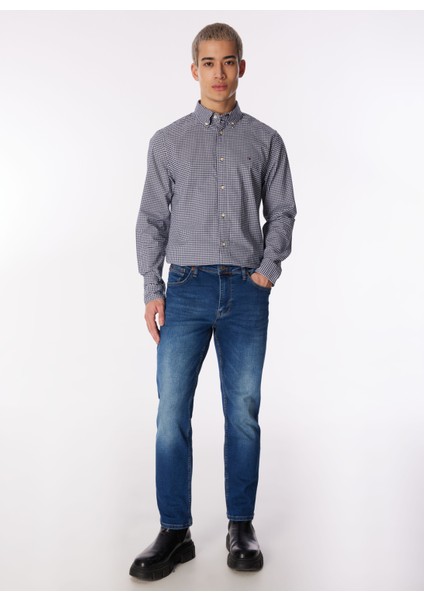 Normal Bel Slim Fit Erkek Denim Pantolon 242 Lcm 121025 Jagger Ellery Blue M