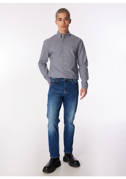 Normal Bel Slim Fit Erkek Denim Pantolon 242 Lcm 121025 Jagger Ellery Blue M fiyatları