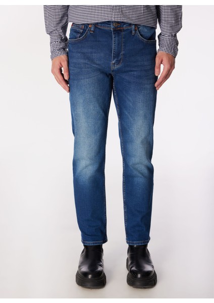 Normal Bel Slim Fit Erkek Denim Pantolon 242 Lcm 121025 Jagger Ellery Blue M modelleri