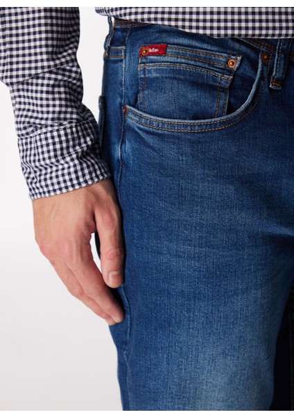 Normal Bel Slim Fit Erkek Denim Pantolon 242 Lcm 121025 Jagger Ellery Blue M fırsatları