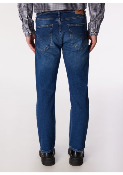 Normal Bel Slim Fit Erkek Denim Pantolon 242 Lcm 121025 Jagger Ellery Blue M