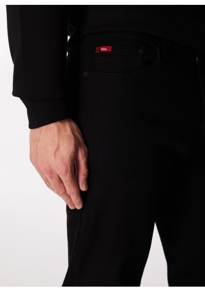 Normal Bel Slim Fit Erkek Denim Pantolon 242 Lcm 121038 Jagger Stay Black fırsatları