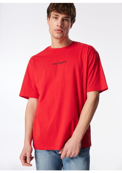 Yuvarlak Yaka Kırmızı Erkek T-Shirt 242 Lcm 242006 Aylex Kırmızı