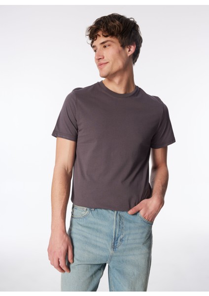 Yuvarlak Yaka Antrasit Erkek T-Shirt 242 Lcm 242019 Baselo Antrasit