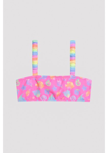 Kız Çocuk Colorful Ocean Bandeau Çok Renkli Bikini Takımı fiyatları
