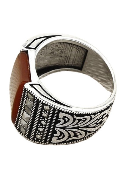 Erkek Yüzük Gümüş 925 Markazit Taşlı modelleri