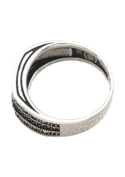 Erkek Yüzük Gümüş 925 Markazit Taşlı modelleri