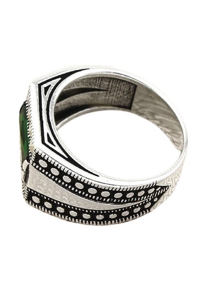 Erkek Yüzük Gümüş 925 Markazit Taşlı modelleri