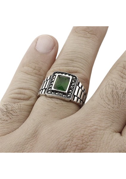 Erkek Yüzük Gümüş 925 Markazit Taşlı fiyatları