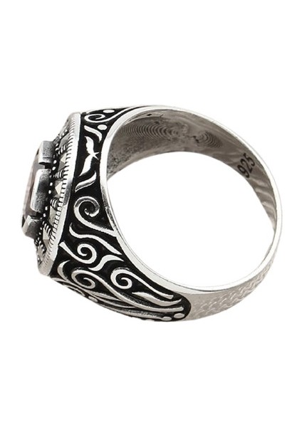 Erkek Yüzük Gümüş 925 Markazit Taşlı modelleri