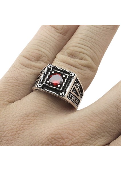 Erkek Yüzük Gümüş 925 Markazit Taşlı fiyatları