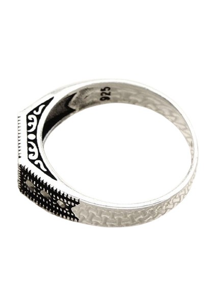 Erkek Yüzük Gümüş 925 Markazit Taşlı modelleri