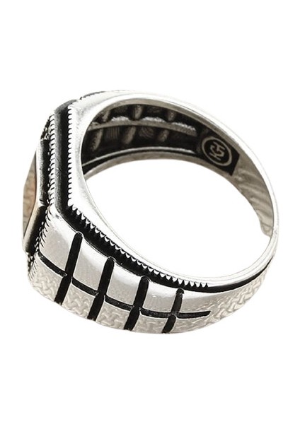 Erkek Yüzük Gümüş 925 Markazit Taşlı modelleri