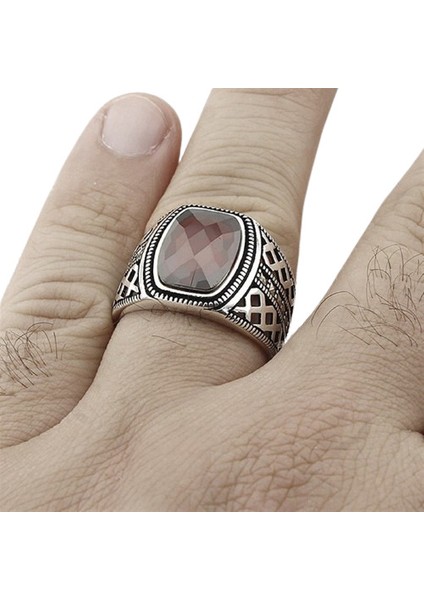 Erkek Yüzük Gümüş 925 Markazit Taşlı fiyatları